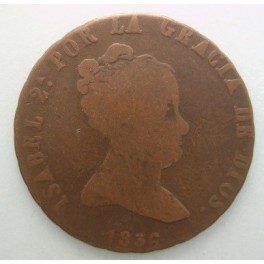 1836 - JUBIA - 8 MARAVEDIS - ISABEL  II
