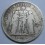 1849-HERCULES -PARIS- 5 FRANCOS -FRANCIA-PLATA