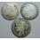 1866-1867-1888- FRANCIA - 50 CENTIMOS - 3 MONEDAS  