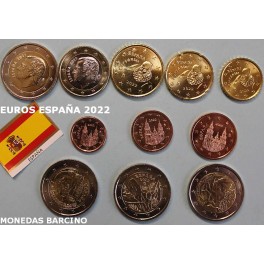 2022 - ESPAÑA - EUROS - 11 MONEDAS - 3-2 EUROS