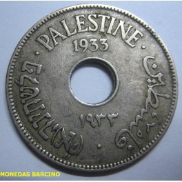 1933 - PALESTINA -10 MILS - MONEDA NIKEL