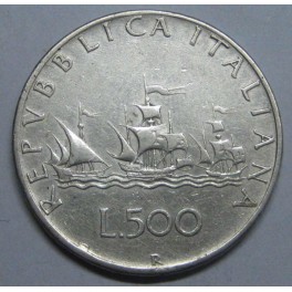 1961 -CARABELA - 500 LIRAS - ITALIA - PLATA