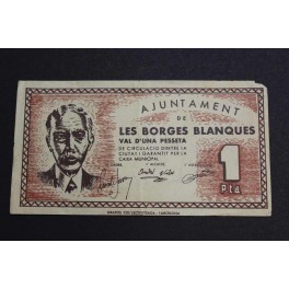 1937- LES BORGES BLANQUES- 1 PESETA - LLEIDA 