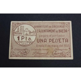 1937- BREDA - 50 CENTIMOS - GERONA-GIRONA