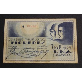 1937-FIGUERES - 1 PESETA - GERONA - GIRONA