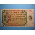 5 PESETAS 10 DE AGOSTO DE 1938