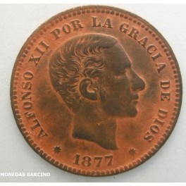 1877 - BARCELONA - 5 CENTIMOS - ALFONSO XII 