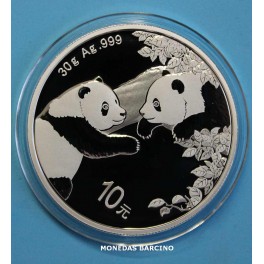 2023 -OSO PANDA - 10 YUAN  - CHINA - PLATA-TIPO ONZA