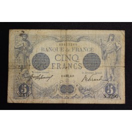 1913 - 5 FRANCS - BLUE - FRANCIA - FRANCE