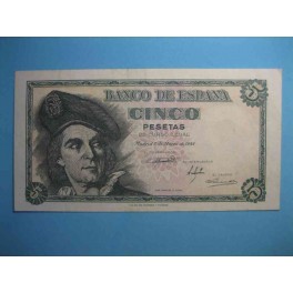 JUAN SEBASTIAN EL CANO. 5 PESETAS 1948