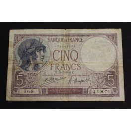 1924 - 5 FRANCS - VIOLET - FRANCIA - FRANCE 