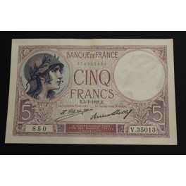 1928 - 5 FRANCS - VIOLET - FRANCIA - FRANCE 