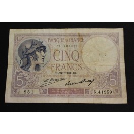 1930 - 5 FRANCS - VIOLET - FRANCIA - FRANCE 