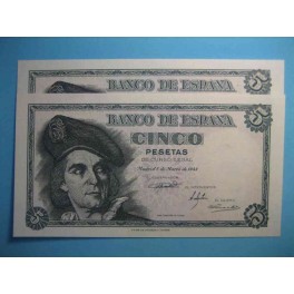 JUAN SEBASTIAN EL CANO. 5 PESETAS 5 DE MARZO DE 1948