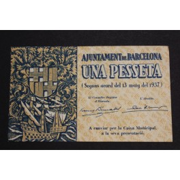 1937- BARCELONA - 1 PESETAS - BILLETE