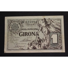 1937 - GIRONA- 1 PESETA - GERONA - BILLETE 