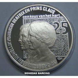 1991- BEATRIX - 25 ECU - HOLANDA - PLATA