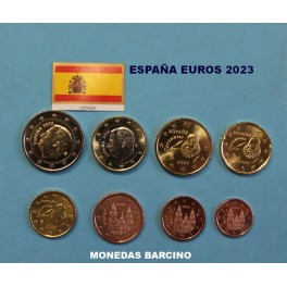 2023 - ESPAÑA - EUROS - FELIPE VI- 8 MONEDAS