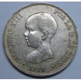 1889 -5 PESETAS -DURO- ALFONSO XIII - ESPAÑA