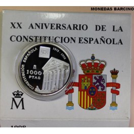 1998 - ANIVERSARIO CONSTITUCION - 1000 PESETAS- ESPAÑA