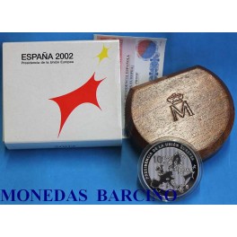2002 - ESPAÑA - 10 EUROS- PLATA -  UNION EUROPEA 