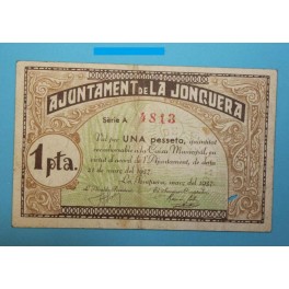 1937- LA JONQUERA - 1 PESETA- GIRONA - BILLETE PUEBLO