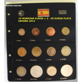 2014-PARDO - EUROS - ESPAÑA - 12 MONEDAS