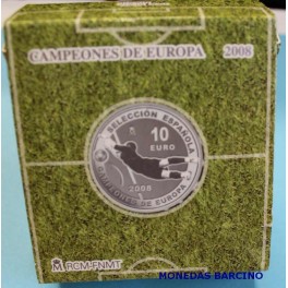 2008 - ESPAÑA- 10 EUROS- FUTBOL  CAMPEONES -PLATA 
