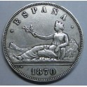 1870- 5 PESETAS -ESPAÑA- 1ª REPUBLICA-LA SENTADA