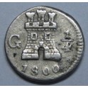 1800 - GUATEMALA - 1/4 REAL - CARLOS IV -