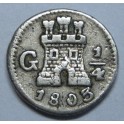 1803 - GUATEMALA - 1/4 REAL - CARLOS IV -