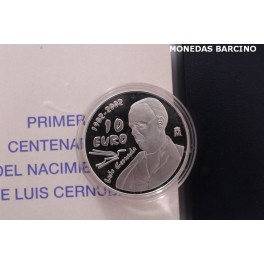 2002 - LUIS CERNUDA - 10 EUROS - ESPAÑA - PLATA