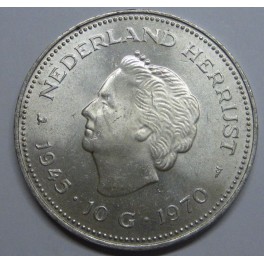 1970- LIBERACION - 10 GULDEN - HOLANDA - PLATA