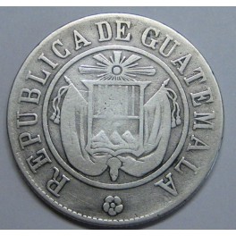 1870- REPUBLICA - 50 CENTAVOS - GUATEMALA - PLATA