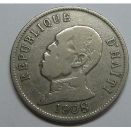1908- HAITI - 50 CENTIMOS - 1 REPUBLICA