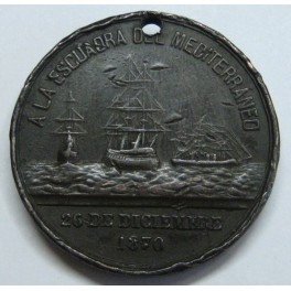 1870- AMADEO I - MEDALLA - ESPA&Ntilde;A -COBRE