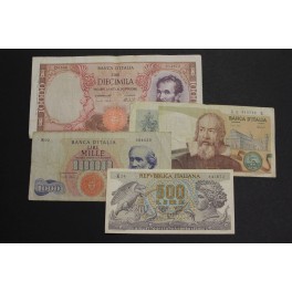 1962-1973- ITALIA -  LIRE - 4 BILLETES - BANCA 