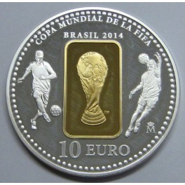 2014- FIFA BRASIL- 10 EUROS - ESPAÑA - PLATA 