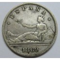 1869-2 PESETAS - 1ª REPUBLICA - PLATA - ESPAÑA