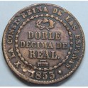 1853 - SEGOVIA - DOBLE DECIMA DE REAL - ISABEL II
