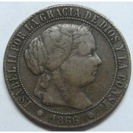 1866 - BARCELONA - ISABEL II - 1 CENTIMO DE ESCUDO -