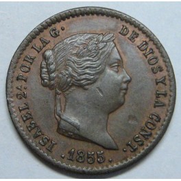 1855 - SEGOVIA - 5 CENTIMOS DE REAL - ISABEL II