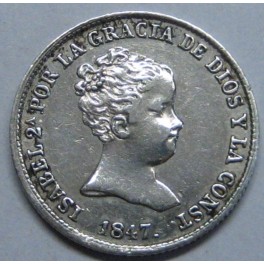 1847 - MADRID - 1 REAL - ISABEL II - PLATA