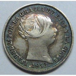 1852 - SEVILLA - 1 REAL - ISABEL II - PLATA
