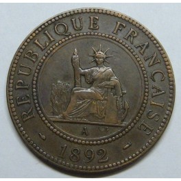 1892- INDOCHINA - 1 CENT - FRANCIA - BRONCE