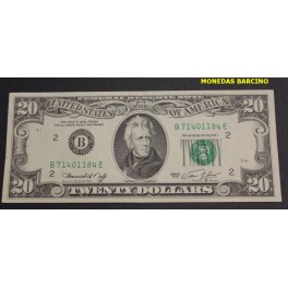 1974-NEW YORK -JACKSON- 20 DOLLARS -BILLETE -USA
