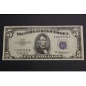 1953- SILVER CERTIFICATE - 5 DOLLARS -BILLETE - USA- LINCOLN