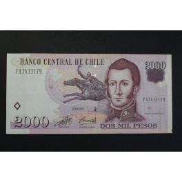 2003- CHILE -2000 PESOS-MANUEL RODRIGUEZ-BILLETE