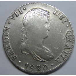 1820- MEXICO - 8 REALES - FERNANDO VII - PLATA