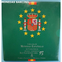 1993 - ESPAÑA- PESETAS - JUAN CARLOS I - 8 MONEDAS -BLISTER-monedasbarcino